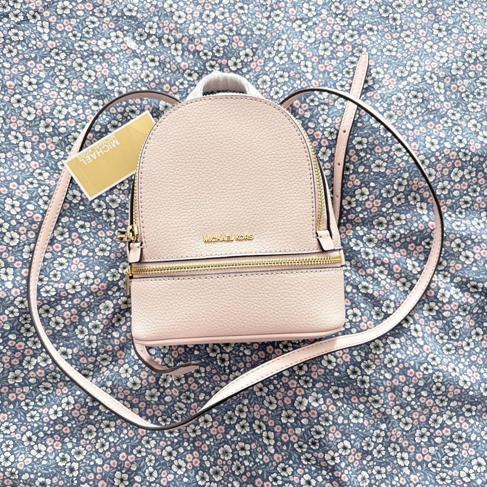 MICHAEL KORS Pink Mini Leather Backpack